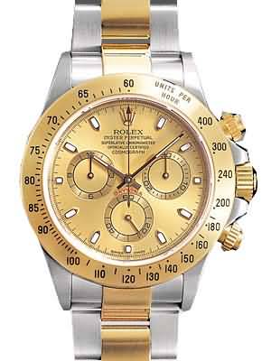 Réplica de Relógio Rolex Daytona Dourado Prata