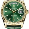 Réplicas de Relógio Rolex Day Date Gold Green Edition