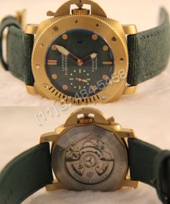 Réplica Relógio Panerai Submersible Gold Green-1648