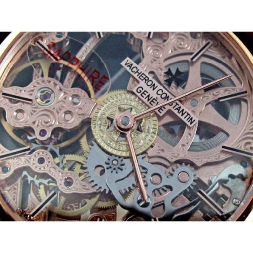Réplica de Relógios Vacheron Constantin Esqueleto Rose Gold Edition Limited