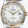 Réplica de Relógio Rolex Date Just Gold White