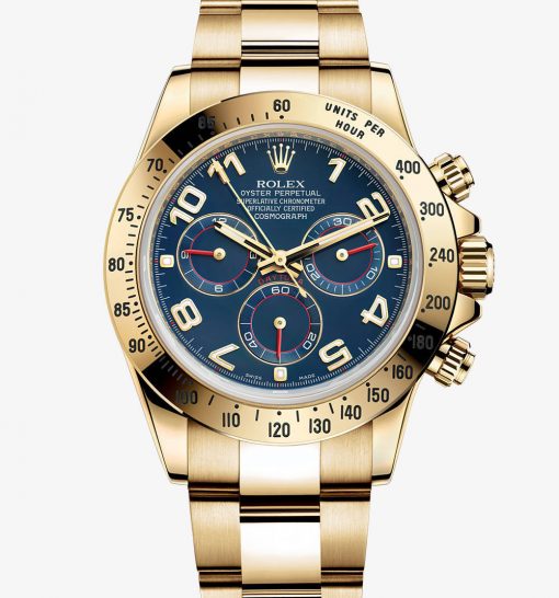 Réplica de Relógio Rolex Cosmograph Daytona Gold Blue-0
