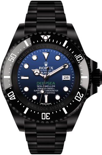 Réplica de Relógio Rolex Deepsea D-Blue Black-0