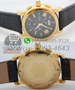 Réplica de Relógio Montblanc Chronograph New Dourado Black-2433