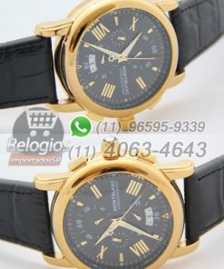 Réplica de Relógio Montblanc Chronograph New Dourado Black-2435