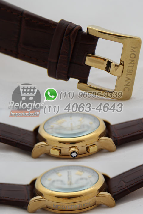 Réplica de Relógio Montblanc Chronograph New Dourado White-2514