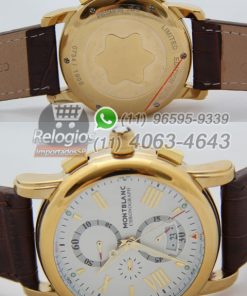 Réplica de Relógio Montblanc Chronograph New Dourado White-2515