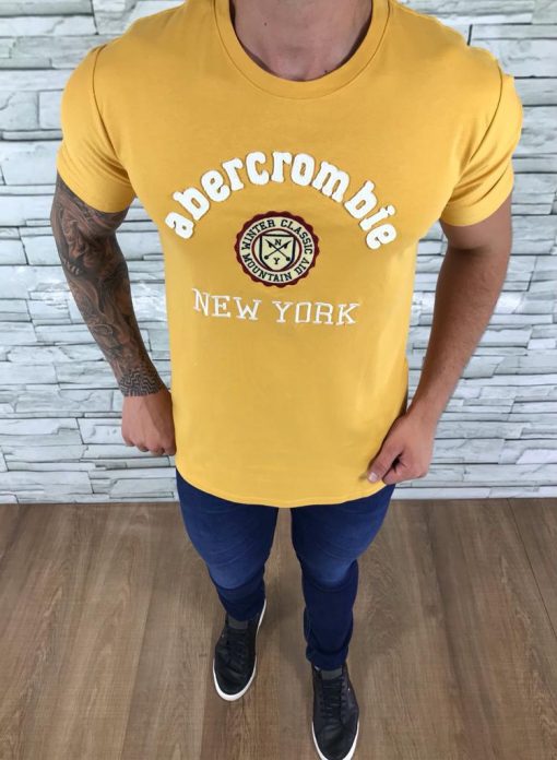Camiseta Abercrombrie Amarelo-0