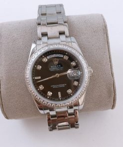 Réplica de Relógio Rolex Day Date com pedras - Aço 2